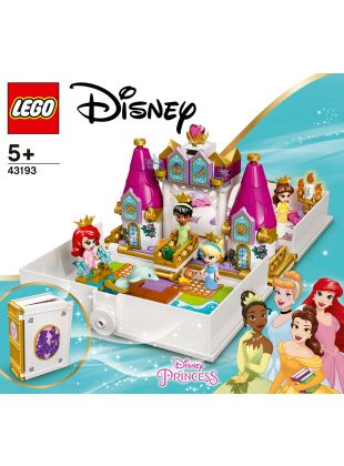 LEGO® Disney Princess 43193 - Märchenbuch Abenteuer mit Arielle, Belle, Cinderella und Tiana