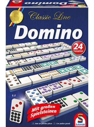 Schmidt 49207 - Classic Line, Domino, mit extra großen Spielfigure