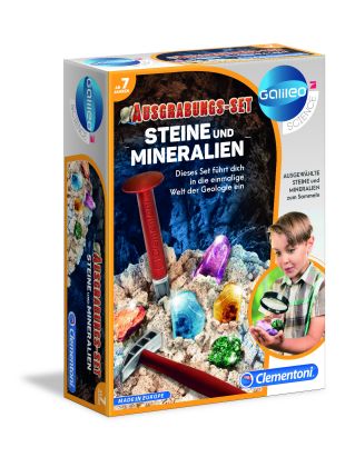 Clementoni – Galileo - Ausgrabungs-Set - Steine + Mineralien