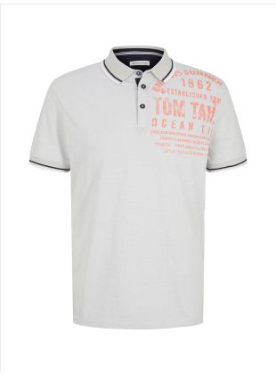Tom Tailor Hr. Poloshirt mit Textprint